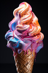 Aufkleber - minimalist photo of a foil icecream, 