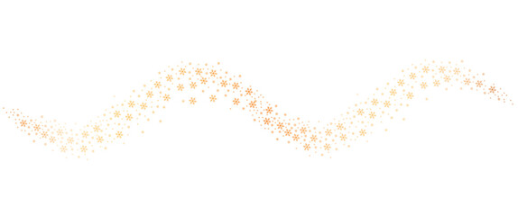 Christmas background. Snowflakes and stars banner. Gold vector illustration