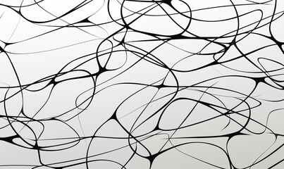 Fototapete - Black and white abstract background. 3d rendering, 3d illustration.
