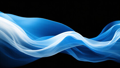 Wall Mural - wave blue white abstract dreamy wave flowing fabric smoke transparent isolated png of blue wave banner graphic resource as background for silk smoke water wave abstract graphics backdrop