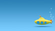 © asri80 - 바닷속 잠수함 3D 배경 Submarine in the Sea Background. 3D Rendering