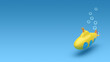 © asri80 - 바닷속 잠수함 3D 배경 Submarine in the Sea Background. 3D Rendering