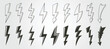 set of lightning flash vector icon symbol illustration design, lightning various illustration design