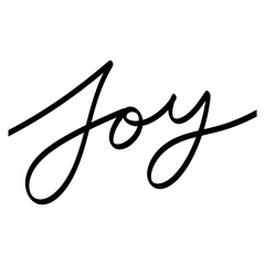 Joy lettering text