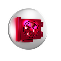 Aufkleber - red video graphic card icon isolated on transparent background. silver circle button.