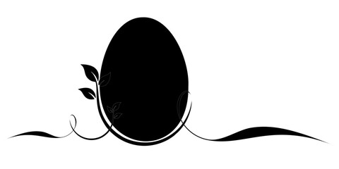 Wall Mural - easter egg silhouette illustration