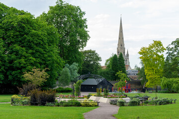 Wall Mural - church in the park