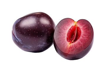 Canvas Print - plum on a white transparent background