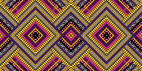 Wall Mural - seamless ethnic pattern design.Geometric ethnic oriental ikat pattern traditional Design.ethnic oriental pattern,fabric,embroidery.Mexican pattern.merican pattern.latin african.indian fabric.Mexican