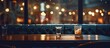 In a vintage style cafe the abstract background of soft bokeh lights enhances the warm and inviting interior creating a cozy ambiance for people to enjoy delicious food and conduct business 