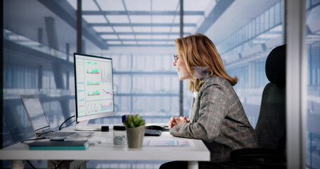 Poster - Excited Business Analyst Using Computer