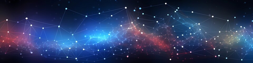 Illustration Geometric abstract background with connected line and dots,Futuristic digital background for Business Science and technology