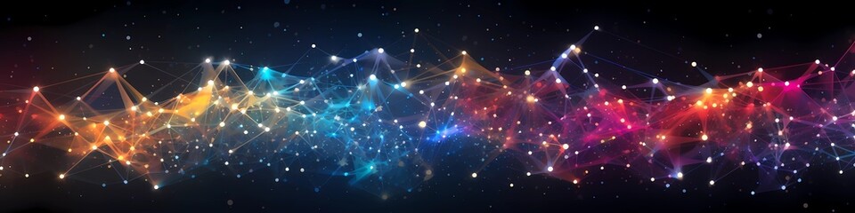 illustration geometric abstract background with connected line and dots,futuristic digital backgroun