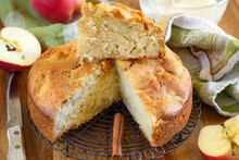 Sweet Fruit Mayonnaise Cake With Apples And Cinnamon