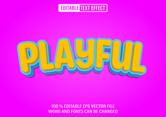 Aufkleber - Playful editable text effect 3d style template
