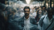 © Novanture - portrait of a person in a timelapse scene created with Generative AI technology