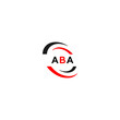 ABA logo. A B A design. White ABA letter. ABA, A B A letter logo design. Initial letter ABA linked circle uppercase monogram logo. A B A letter logo vector design. 