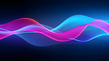 Abstract Background With Blue And Pink Waves