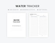 Printable Monthly Water Tracker.Printable pdf, My Best Water Reminder. Daily Water Intake Tracker Template