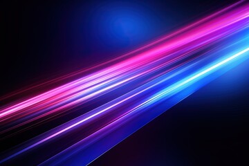 Wall Mural - Abstract background with glowing lines in blue and pink colors.