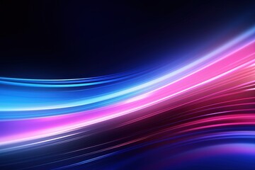 Wall Mural - Abstract background with glowing lines in blue and pink colors.