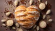 Bread Heart. A Bread in form oh heart. Bakery love.