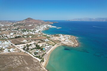 Wall Mural - Aerial views from over the Punda Coast on the Greek Island of Paros