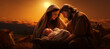 Holy family nativity Scene. Birth of Jesus Christ. Merry Christmas. Natal. Faith Growth 