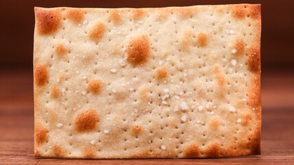 Closeup shot of a homemade seasoned cracker on an isolated background