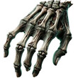 Detailed illustration of a zombie hand with exposed bones and decaying flesh, ideal for horror-themed content.