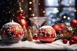 Christmas background with Christmas balls