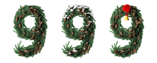 Fototapete - Christmas number nine 