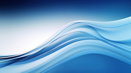 Poster - Abstract art, image of blue color with no texture.