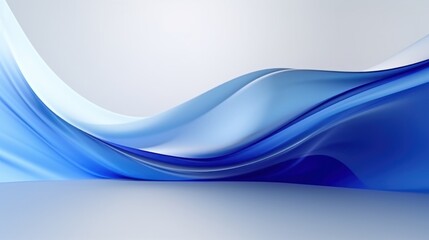 Poster - Abstract art, image of blue color with no texture.