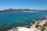 Fototapeta Do akwarium - Aerial views from over the Greek Island of Antiparos, looking out towards the adjacent island of Despotiko