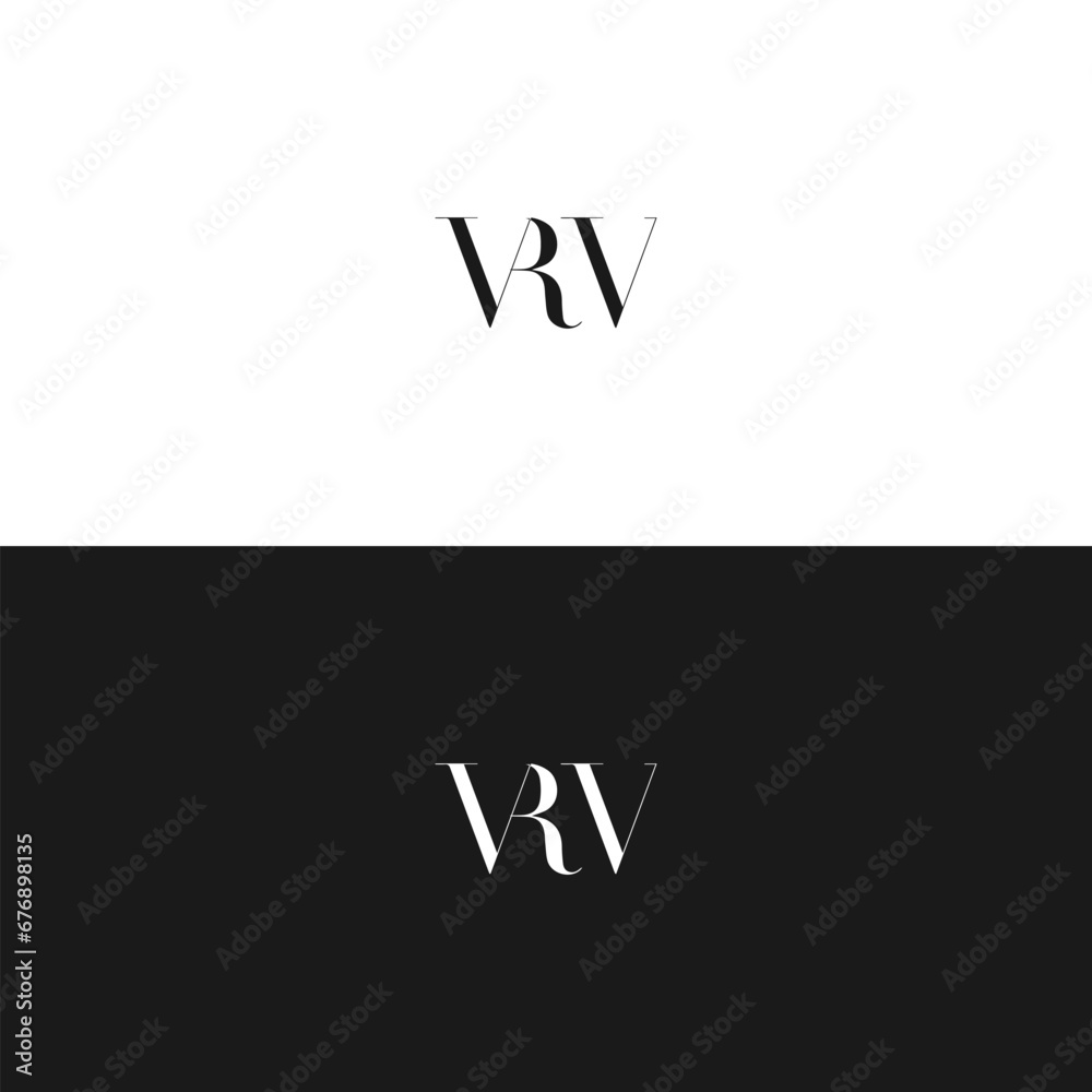 VRV logo. V R V design. White VRV letter. VRV, V R V letter logo design ...
