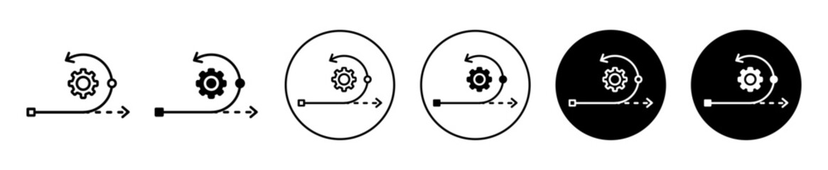 Fototapete - agile methodology icon. project management in phases with cycle of planning, executing, and evaluati