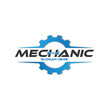 gear and wrench mechanic logo icon vector