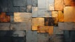 A textured, 3D abstract background in shades of gold, gray, and orange, creating a luxurious, classic, and modern impression.