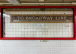To Broadway line subway sign in Manhattan, New York City, USA
