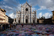 Florence, Santa Croce. Special event to support the fight against violence against women.
