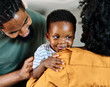 © Lumos sp - child family mother portrait father woman happy son man boy black american african smiling happiness love together parent cute hug kid little