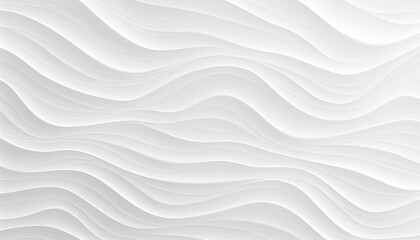 Poster - Elegant monochrome white seamless wave texture pattern background for design projects