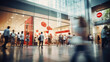 © Anna - Abstract image, people blurred in motion, supermarket