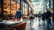 © Anna - Abstract image, people blurred in motion, supermarket