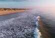 Outer Banks North Carolina From Above during Sunrise