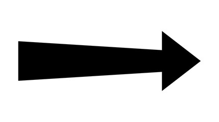 Leinwandbilder - Arrow icon. Simple long vector arrow illustration. Black icon.