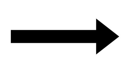 Leinwandbilder - Arrow icon. Simple long vector arrow illustration. Black icon.