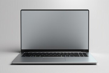 Fototapete - a high-end laptop view on a clean white background. Leave space on the screen for adding custom graphics or text.