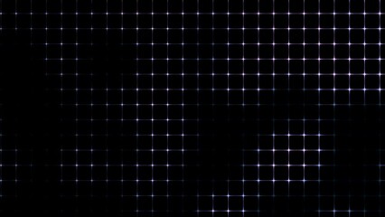 Poster - Animated abstract technology dark background random dots and grid 4K. Looping footage